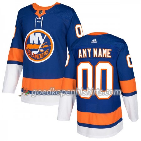 New York Islanders Custom Adidas 2017-2018 Royal Authentic Shirt - Mannen